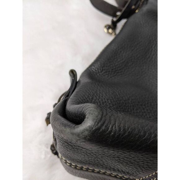 Dooney & Bourke Purse Hobo Black Leather Hobo Bag Soft Supple Heritage Preppy 90 - Picture 13 of 16